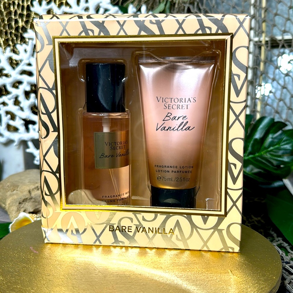NIB Victoria’s Secret BARE VANILLA Fine Fragrance Mist & Lotion Duo Set